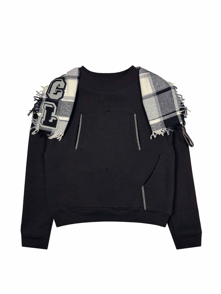 VARSITY SCARF CREWNECK