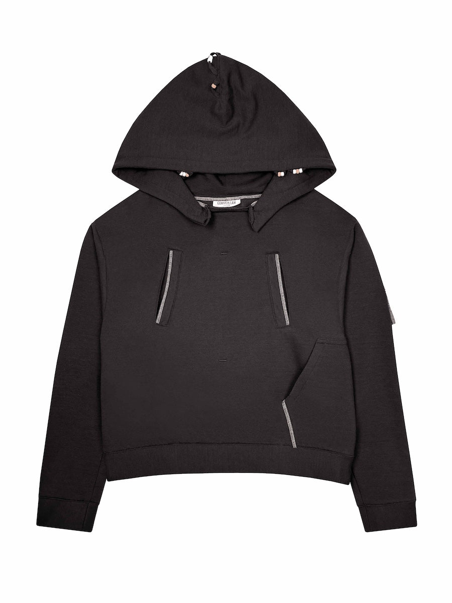 BEAD EMBELLISHED HOODIE