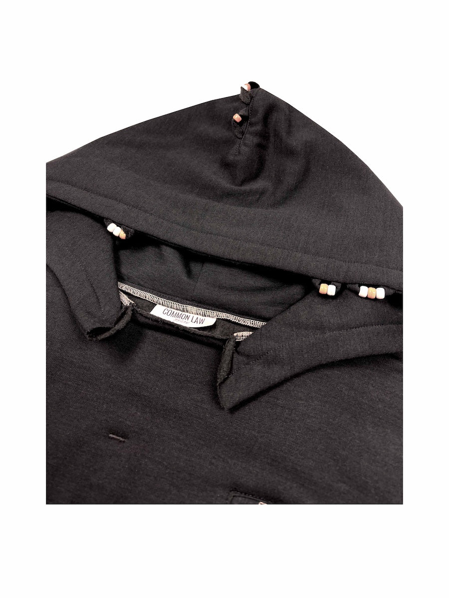 BEAD EMBELLISHED HOODIE